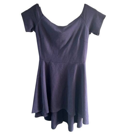 Sarin Mathews Dress Small Navy Cap Sleeve Fit & Flare Quiet Luxury Preppy Party - Picture 2 of 11